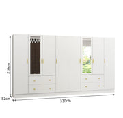 Tudor 8-Door Wardrobe