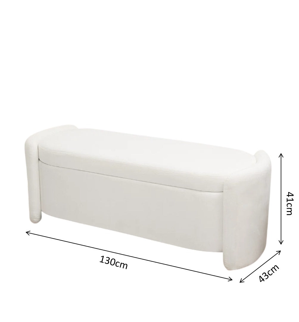 Oval Storage Ottoman