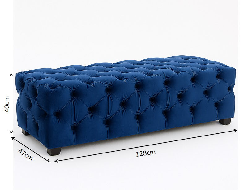 Button Tufted Ottoman