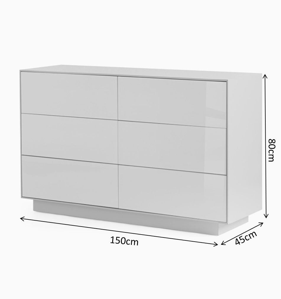 Lume 6 Drawers Dresser