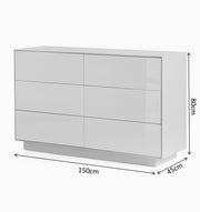 Lume 6 Drawers Dresser