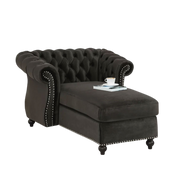 Hankins Tufted Rolled Arms Chaise Lounge