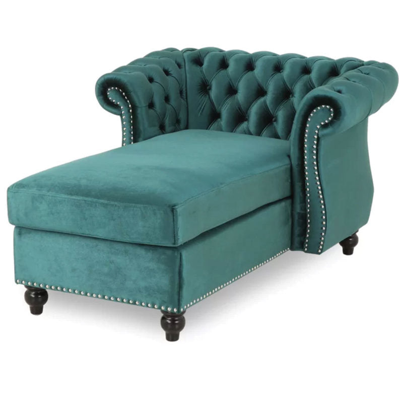 Hankins Tufted Rolled Arms Chaise Lounge