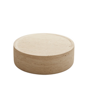 Eterna Round Travertine Coffee Table