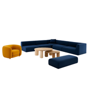 Celeste Velvet Living Set