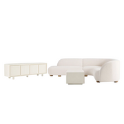Milo Boucle Corner Living Set