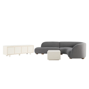 Milo Boucle Corner Living Set