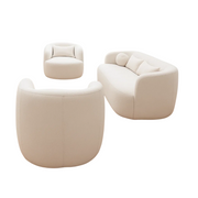 Aurena Lux 3-Piece Bouclé Sofa Set