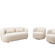 Aurena Lux 3-Piece Bouclé Sofa Set