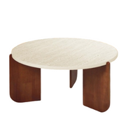 Sahara Round Travertine Coffee Table