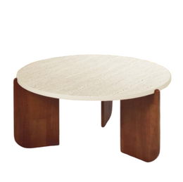 Sahara Round Travertine Coffee Table