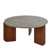 Sahara Round Travertine Coffee Table