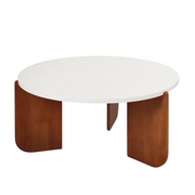 Sahara Round Travertine Coffee Table