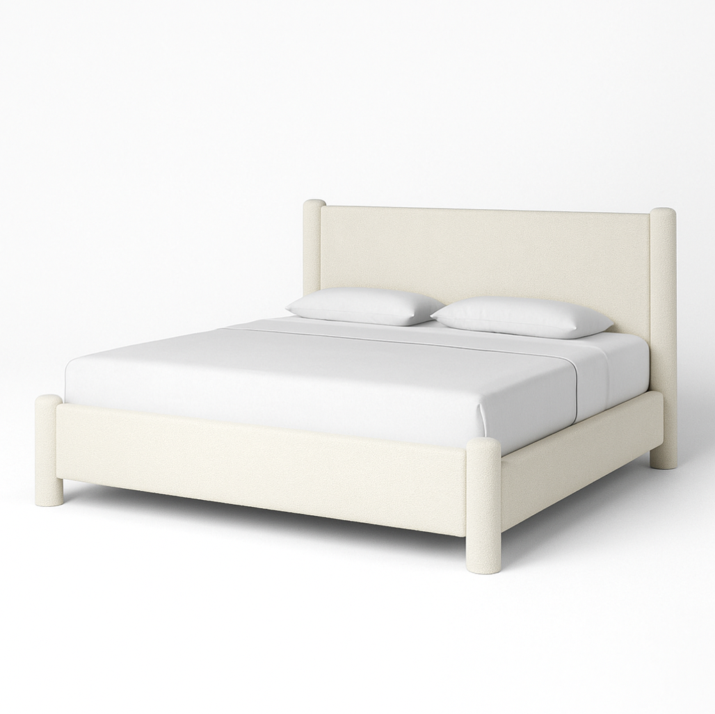 Luxathar Bouclé Upholstered Bed